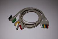 EKG-Patientenleitung 5-adrig mit Klammern zum VS-Stecksystem lange Stecker EKG-Patientenleitung 5-adrig mit Klammern zum VS-Stecksystem lange Stecker