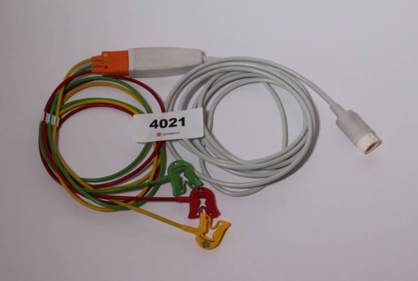 3 adrige OP-EKG-Patientenleitung mit Klammern M1678A, inklusive 3- adriges EKG-Stammkabel M1669A