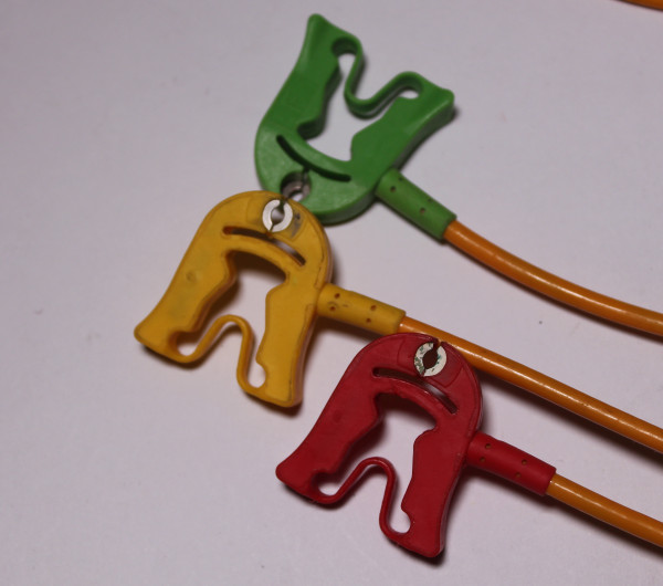 3-adriges Elektrodenkabel mit Clip, IEC, Kabel orange